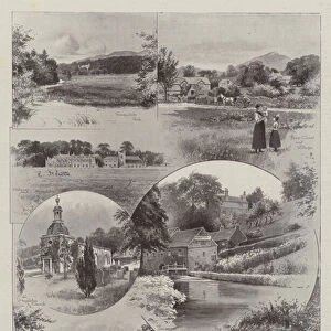 Scenes in Dove Dale, newly opened to Tourists by the London and North Western Railway (litho)