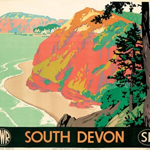 Seaton, Devon, 1930 (colour litho)