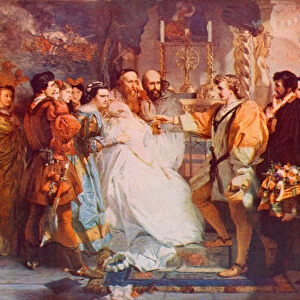 Shakespeare: The Repudiation of Hero, Much Ado about Nothing, Act IV, Scene 1 (colour litho)