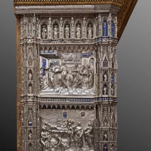 The silver altar of Saint Johns Treasure, left side altar, detail, 1367-1483