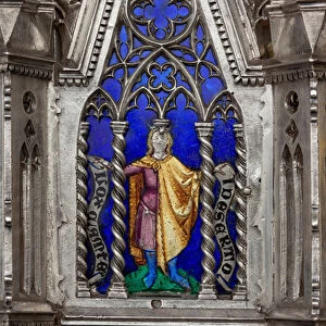 The silver altar of Saint Johns Treasure, second pillar, detail, 1367-1483