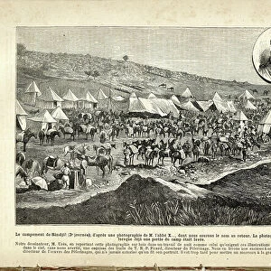 The Sindjil camp, by M. Uzes, Le Pelerin, 10/6/1882 (print)