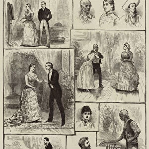 Sketches from "Young Folks Ways, "at the St Jamess Theatre (engraving)