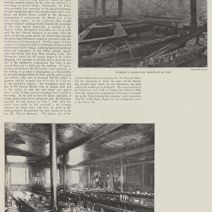 Spurgeons Tabernacle burned down (b / w photo)