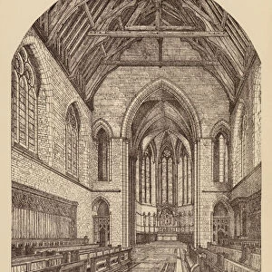 St Chads College Chapel, Denstone (engraving)