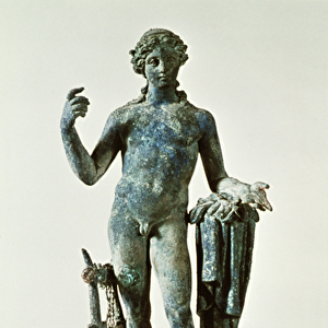 Statue of Apollo from the House of Red Walls, Pompeii, c. 30AD (bronze)