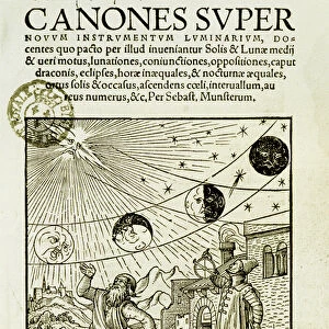 The sun and moon movements observed by astronomers - frontispiece of the book "