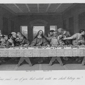 The Last Supper, Mark XIV, 18 (engraving)