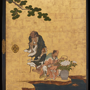 Taoist Immortals, c. 1647 (ink, colours & gold on paper)