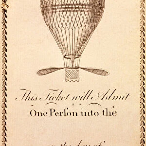 Ticket to witness Vicenzo Lunardis balloon ascent, c. 1784-85