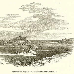 Tomb of the Prophet Jonah, and the River Khauser (engraving)