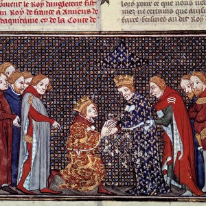 The tribute of King Edward III of England (1312-1377) to Philip VI of Valois (1294-1350)
