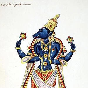 Varaha, boar avatar of Vishnu (w / c on paper)