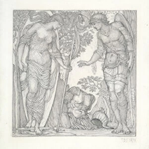 Venus bringing Armour to Aeneas, 1874 (pencil on paper)