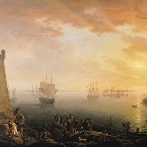 View of Brest Harbour, 1796 (oil on canvas)