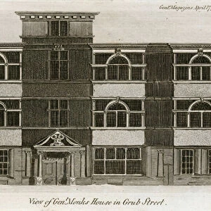 View of General Monks House in Grub Street (engraving)
