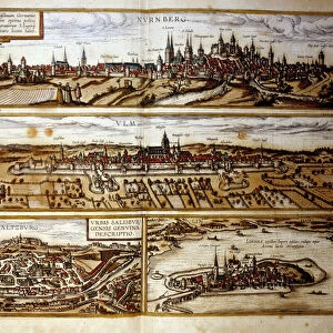 View of the German cities of Nuremberg and Ulm, Salzburg, Austria