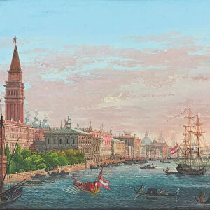 View of the Grand Canal, Venice, with the Palazzo Ducale and the Salute