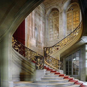 View of the Grand Staircase of the Hotel de Ville (Palais de Stanislas), 1752-1755 (photography)