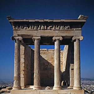 View of the temple of Athena Nike built around 432-425 BC (photography)