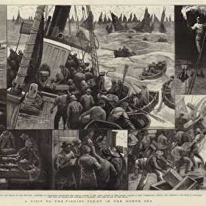 A Visit to the Fishing Fleet in the North Sea (engraving)