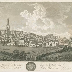 Walsall Town - North West View: engraving, nd [c 1798] (print)