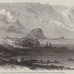 The War in New Zealand, Tauranga Harbour, with the Camp of the Head-Quarters of the 68th and 43rd Regiments (engraving)