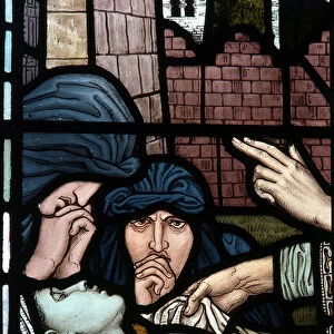 "Weep Not"detail from stained glass window