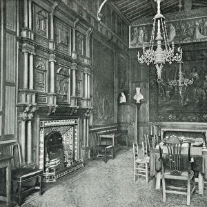 Westminster Abbey, Interior of the Jerusalem Chamber (b / w photo)