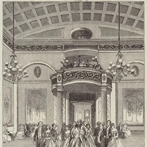 The Whittington Club, new Decoration of the Ball-Room (engraving)