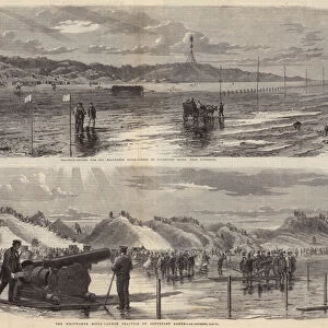 The Whitworth Rifle-Cannon Practice on Southport Sands (engraving)