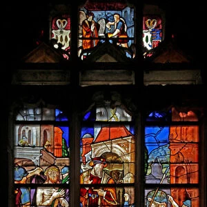 Window w16 depicting "Ecce Homo"after Durer (stained glass)