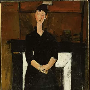 Woman Seated by a Fireplace, 1915 (oil on canvas)
