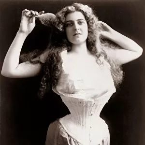 Woman Wearing Corset, 1899 (silver print)