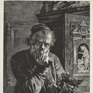 Antiquary - Self-Portrait 1851 Adolph von Menzel
