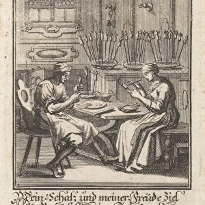 Dolls maker. Jan Luyken, Anonymous, 1698