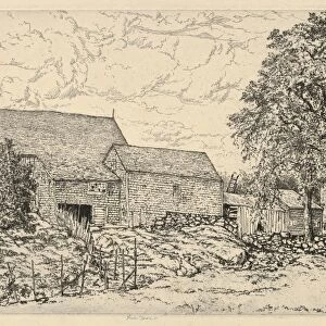 Drawings Prints, Print, Barn, Artist, Ernest Haskell, American, Woodstock, Connecticut