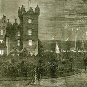 kelso, fortress, castle, fort, stronghold, castle, 1867, u. k. queen, visit, scottish border