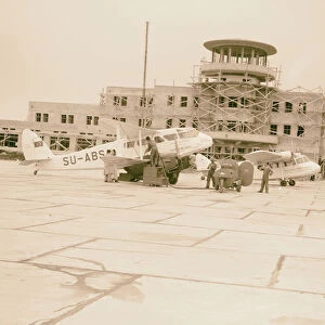Lydda Air Port Air Port building Misr plane Palestine Airways