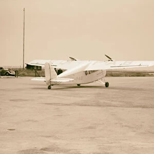 Lydda Air Port Palestine Airways plane ready