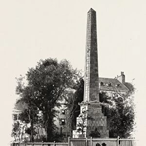 Monument to Wolfe and Montcalm. Canada, Nineteenth Century Engraving
