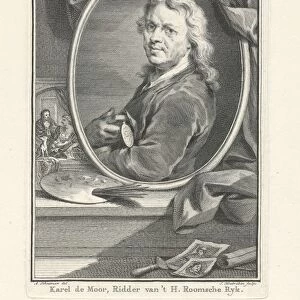 Portrait Charles de Moor Carel de Moor II Jacob Houbraken