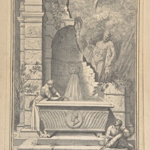 Woman Fountain Ruined Temple Farnese Hercules