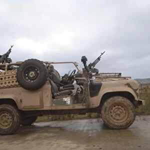 A Pink Panther Land Rover of the British Army