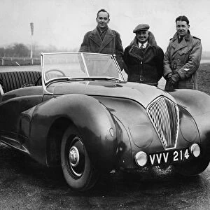 1946 Healey Westland, Donald Healey in middle. Creator: Unknown