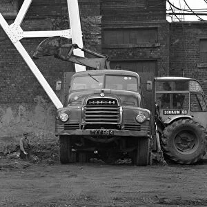 A Bedford 7 ton tipper being loaded at Rossington Colliery, near Doncaster, 1963