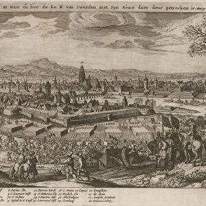 Contrafacter of Frankfurt am Main with passage of the Swedes under Gustav Adolf