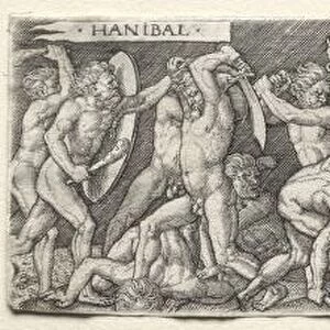 Hannibal Fighting Scipio, 1538. Creator: Heinrich Aldegrever (German, 1502-1555 / 61)