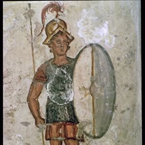 Hellenistic wall-painting of a soldier, 3rd century BC