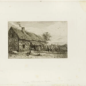 Lanscape with Peasant Dwelling, 1845. Creator: Charles Emile Jacque